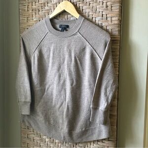 J. Crew 100% Merino Wool Sweater - 3/4 Sleeve - Crewneck